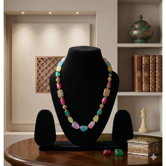 Jaipur Gemstone Necklace-Multicolor