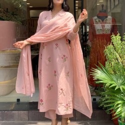 Straight Kurti with plazzo & dupatta