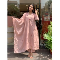 Straight Kurti with plazzo & dupatta