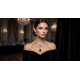Brass Rhodium AD Double Layered Pendent Set-Black
