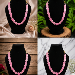 Jaipur Gemstone Necklace-Pink